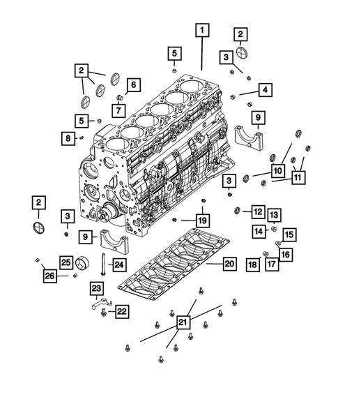 Cylinder Block for 2023 Ram 3500 #0