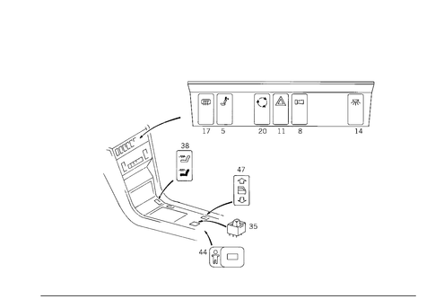 Switches & Switch Brightness Follow-Up for 1993 Mercedes-Benz 300E #1