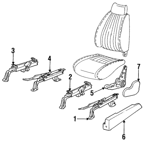 Seats & Track Components for 1991 Pontiac Sunbird #0