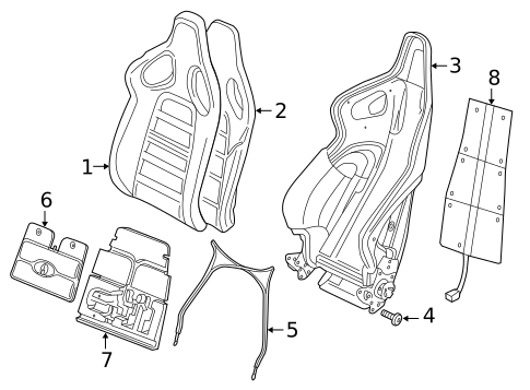 Front Seat Components for 2013 Audi RS5 #3