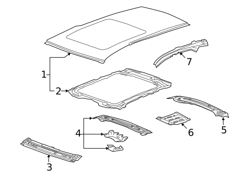 Roof & Components for 2010 Cadillac CTS #0