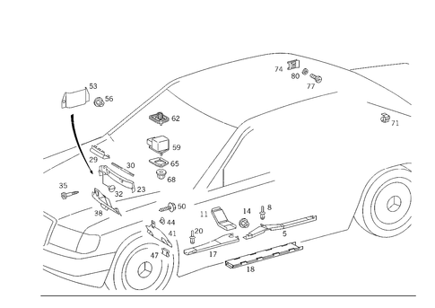 Cable Covering & Electrical Parts for Blower Motor & Heated Rear Window Pane for 1991 Mercedes-Benz 300E #4
