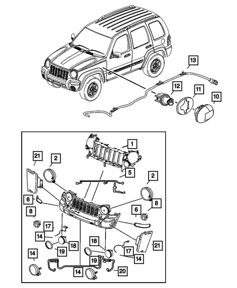 Lamps - Front, Rear and Courtesy for 2005 Jeep Liberty #0