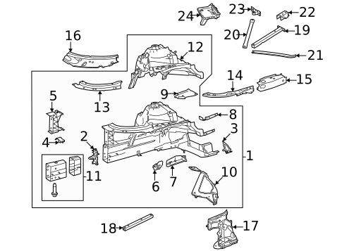 Structural Components & Rails for 2025 Mercedes-Benz S 63 AMG® E Performance #0