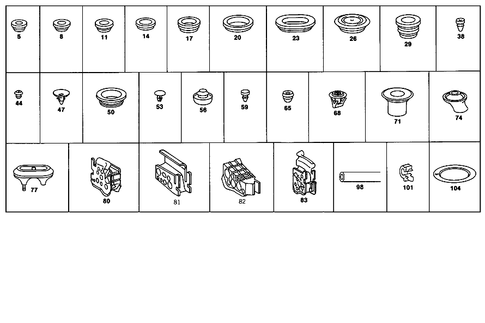 Expansion Plugs, Grommets for 1988 Mercedes-Benz 190D #2