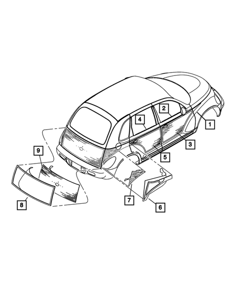 Moldings and Ornamentation for 2002 Chrysler PT Cruiser #1