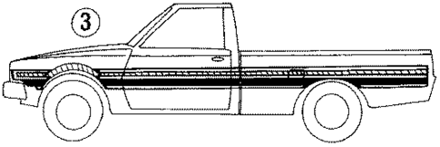Stripe Tape for 1986 Mitsubishi Mighty Max #2