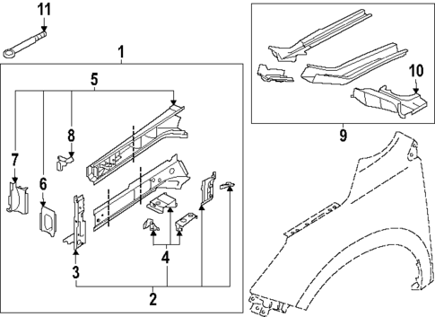 Structural Components & Rails for 2025 Subaru Forester #0