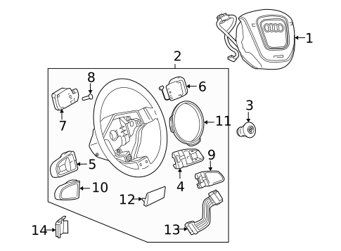 Air Bag Components for 2011 Audi A5 Quattro #2