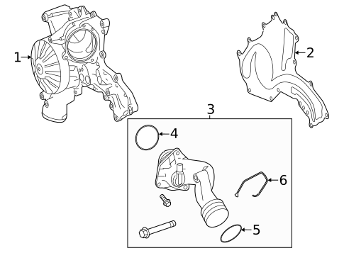 Water Pump for 2016 Mercedes-Benz GLE63 AMG #3