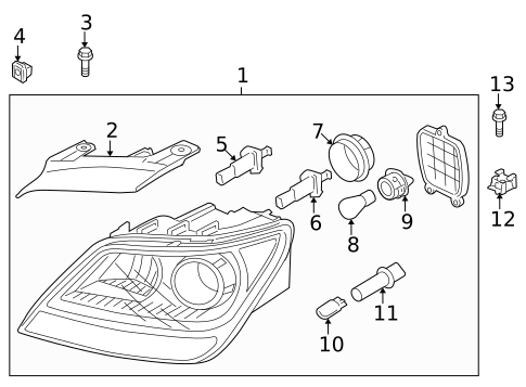 Headlamp Components for 2009 Kia Borrego #0