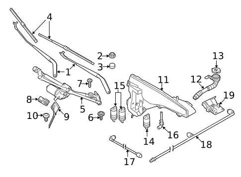 Headlamp Washers/Wipers for 2011 BMW X5 #1