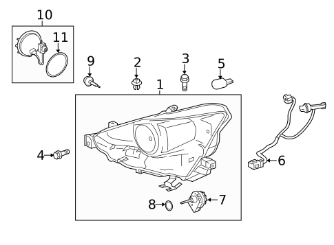 Bulbs - Chassis for 2016 Lexus IS300 #0