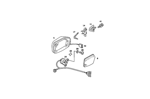 Co-Driver Outside Rearview Mirror for 1989 Mercedes-Benz 560SL #1