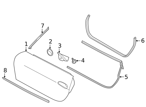 Door & Components for 2016 Porsche Cayman #0