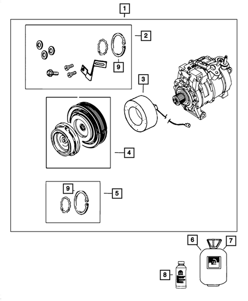 Air Conditioner Compressor and Mounting for 2023 Dodge Challenger #0