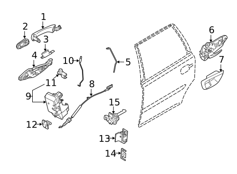Rear Door for 2003 Volvo XC90 #1
