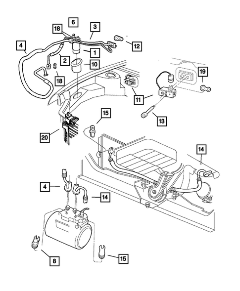 Air Conditioner and Heater Plumbing for 2001 Dodge Neon #0
