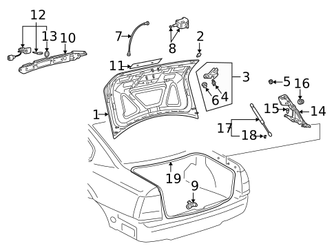 Lid & Components for 2001 Volkswagen Passat #1