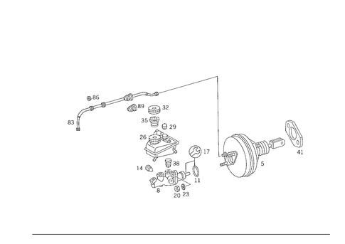 Brake Booster for 1988 Mercedes-Benz 300TE #4