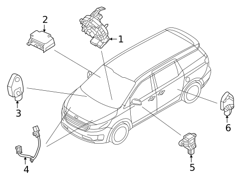 Air Bag Components for 2016 Kia Sedona #0