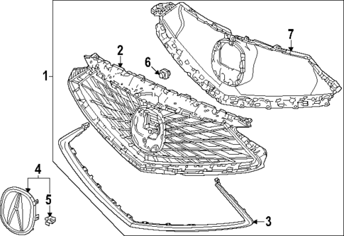 Grille & Components for 2025 Acura MDX #0