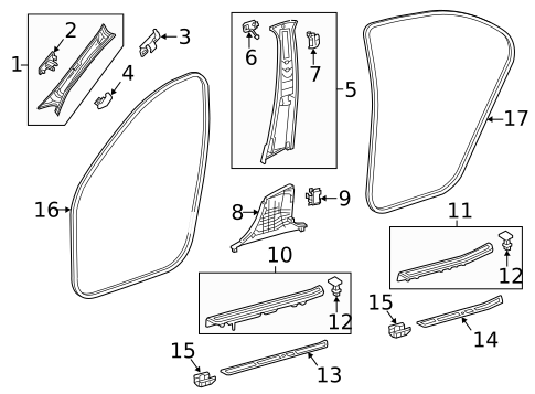 Interior Trim - Quarter Panels for 2019 Mercedes-Benz S560 #3