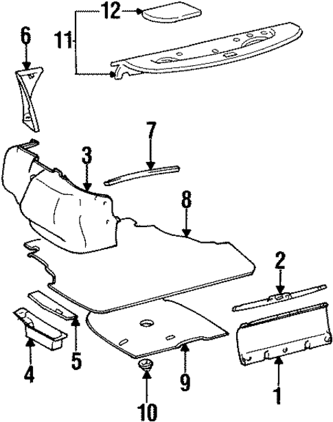 Interior Trim - Rear Body for 1994 Toyota Camry #1