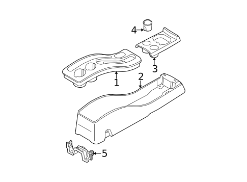 Center Console for 2001 Ford Escape #2