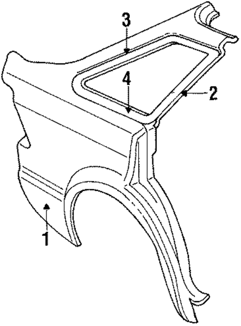 Quarter Panel for 1984 Mercury Lynx #2
