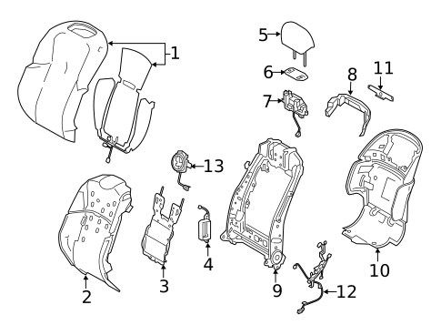 Driver Seat Components for 2024 Lexus LS500h #2