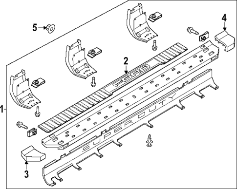 Running Board for 2023 Ford F-350 Super Duty #1