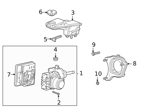 Master Cylinder - Components On Dash Panel for 2022 Cadillac XT5 #0