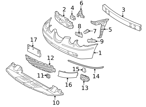 Bumper & Components - Front for 2008 Jaguar S-Type #0