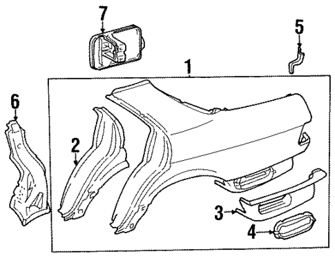 Quarter Panel for 1986 Mercedes-Benz 420SEL #0
