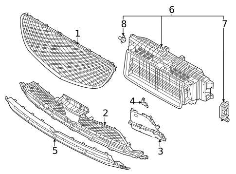Grille & Components for 2023 Genesis GV70 #0