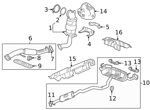 Exhaust Components for 2022 Cadillac XT4 #0