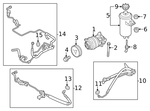 Pump & Hoses for 2013 BMW X5 #2