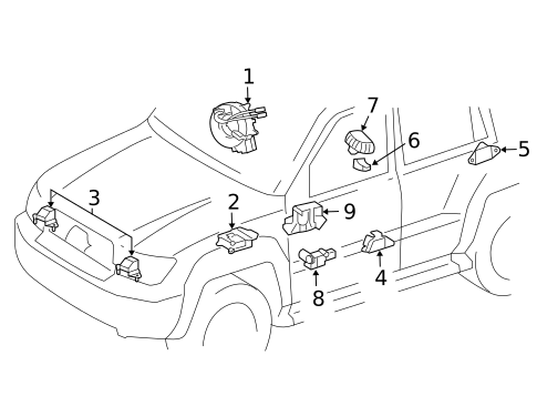 Air Bag Components for 2017 Toyota Land Cruiser #1