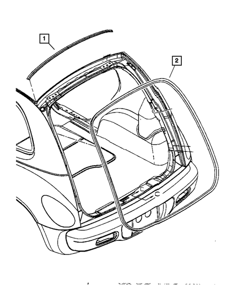 Weatherstrips and Seals for 2009 Chrysler PT Cruiser #2