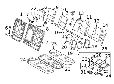 Rear Seat Components for 2010 BMW 535i #0