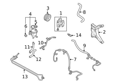 Pump & Hoses for 2002 Ford Escape #1