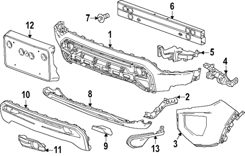 Bumper & Components - Front for 2023 GMC Canyon #0