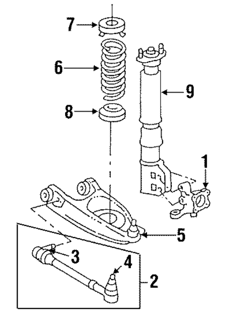 Rear Suspension for 1993 Cadillac Fleetwood #1