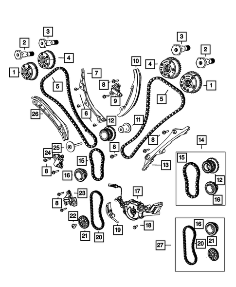 Timing Belt/Chain and Cover and Balance Shaft for 2024 Dodge Durango #0