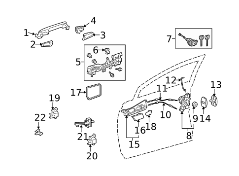 Lock & Hardware for 2012 Lexus RX350 #1
