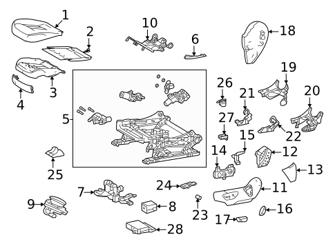 Driver Seat Components for 2025 Toyota Mirai #0