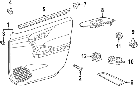 Interior Trim - Front Door for 2025 Toyota Corolla Cross #0