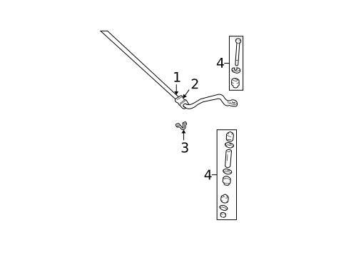 Stabilizer Bar & Components for 1996 Chevrolet K1500 Pickup #1