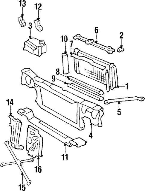 Radiator & Components for 1986 Chevrolet Celebrity #0